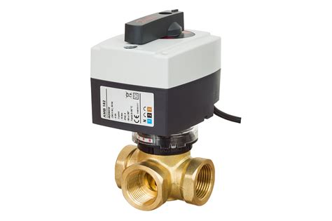 Rotary Valve Actuator Way Brass Motorized Mixing Valve And Diverting