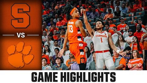 Syracuse Vs Clemson Mens Basketball Highlights 2022 23 Youtube