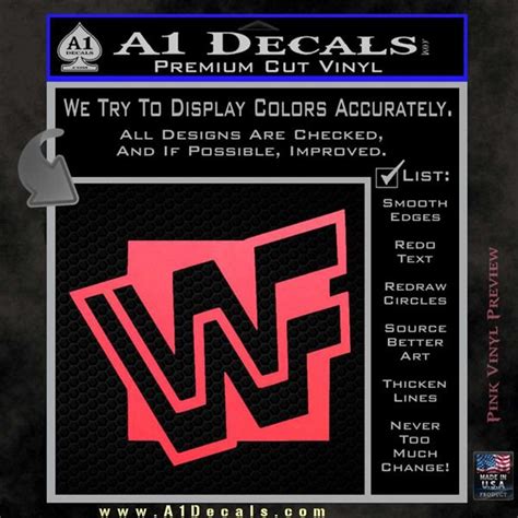 Wwf Wrestling Logo Decal Sticker Retro D3 Wwe A1 Decals