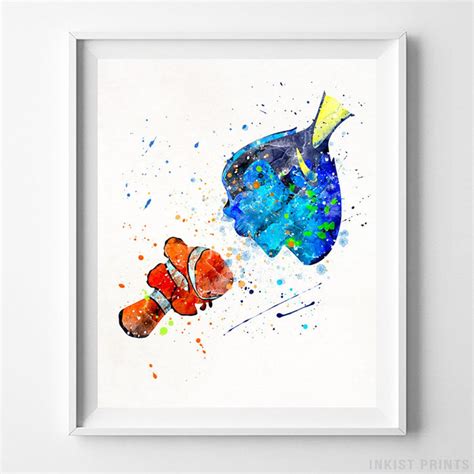 Finding Nemo Art, Finding Nemo, Marlin Art, Dory Print, Disney Poster, Disney Art Print ...