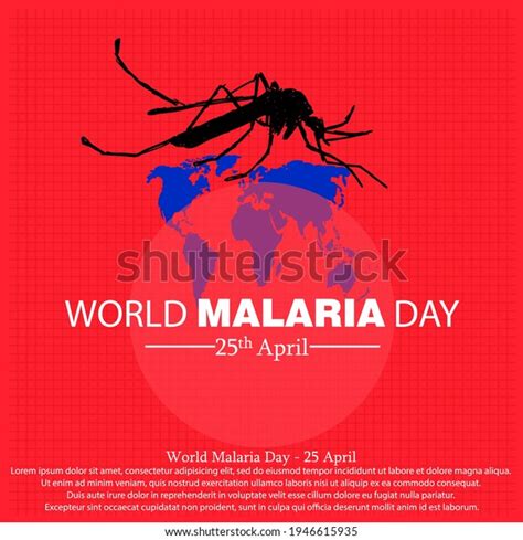 World Malaria Day Poster Banner Vector Stock Vector (Royalty Free ...