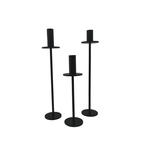 Black Steel Single Candle Holder Za