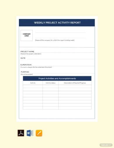 34 Activity Report Templates Free Sample Example Format Download