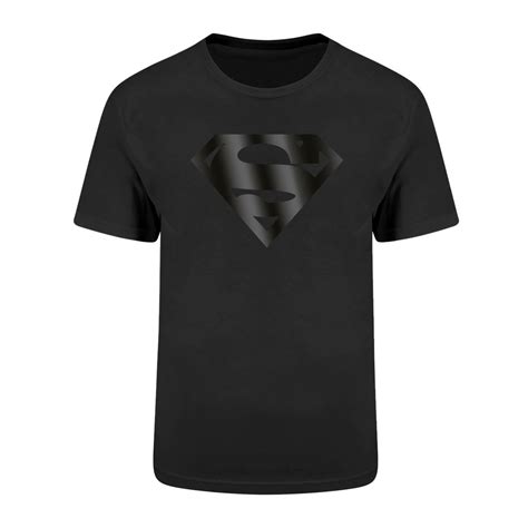 superman logo black  black black  shirt
