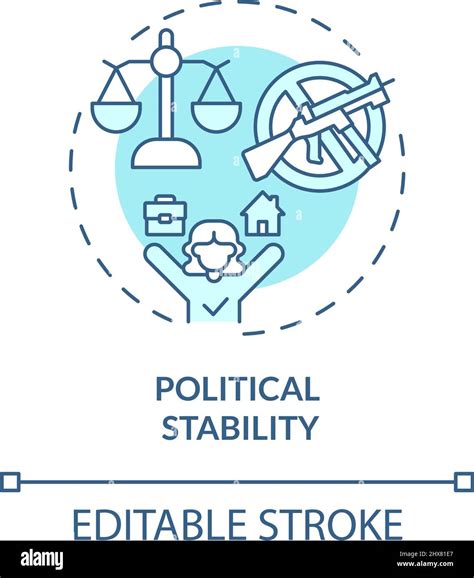 Political Stability Turquoise Concept Icon Stock Vector Image And Art Alamy