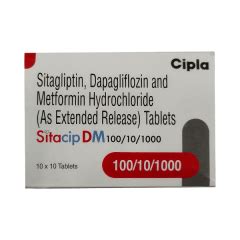 Buy SITACIP DM 100 10 1000 Tablet 10 S Online At Upto 25 OFF Netmeds