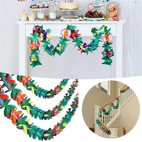 Graduation Party Decorations Pack Tropical Paper Garland Ft