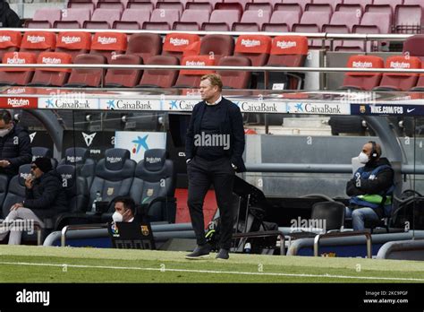 Coach Ronald Koeman of FC Barcelona during Spanish La Liga match ...