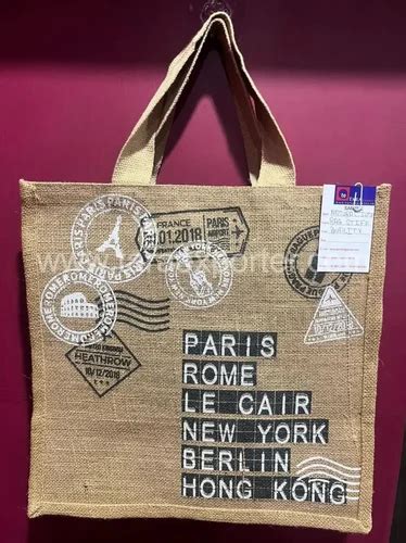 Printed Te Natural Stiff Jute Unlaminated Bag At Rs Piece In