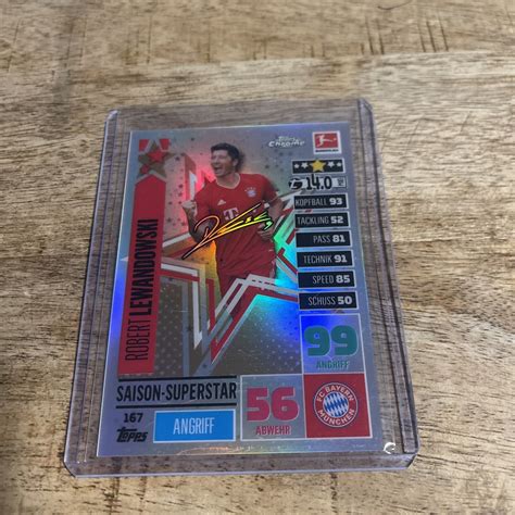 2020 21 Topps Chrome Bundesliga Match Attax Robert Lewandowski