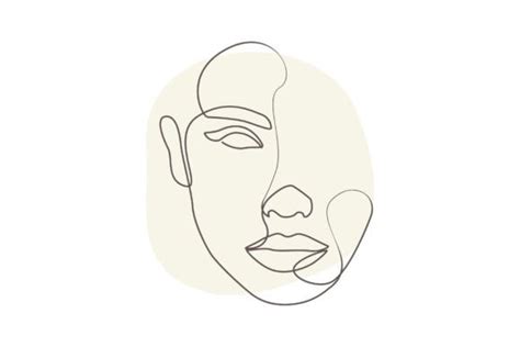 Line Doodle Woman Face Drawing Graphic By Subujayd · Creative Fabrica