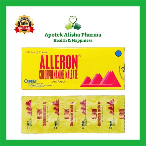 Alleron Tablet Pack 5 Strip Aleron CTM Tablet Obat Alergi Biduran