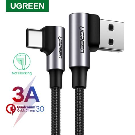 Ugreen Usb C Cable Right Angle Usb Type C Fast Charge Cable 90 Degree