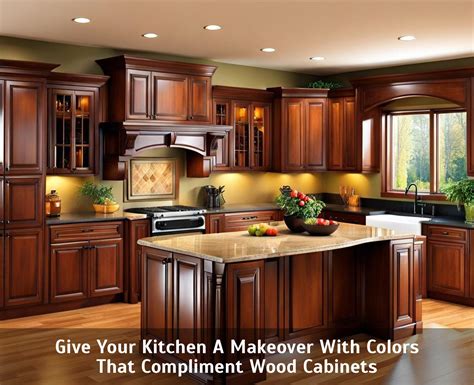 Give Your Kitchen A Makeover With Colors That Compliment Wood Cabinets ...