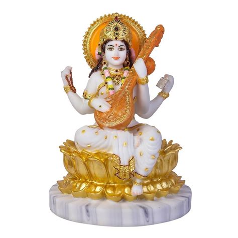 White Marble Saraswati Mata Statue At Rs 15000 Marble Saraswati