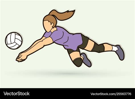 Cartoon Volleyball Player