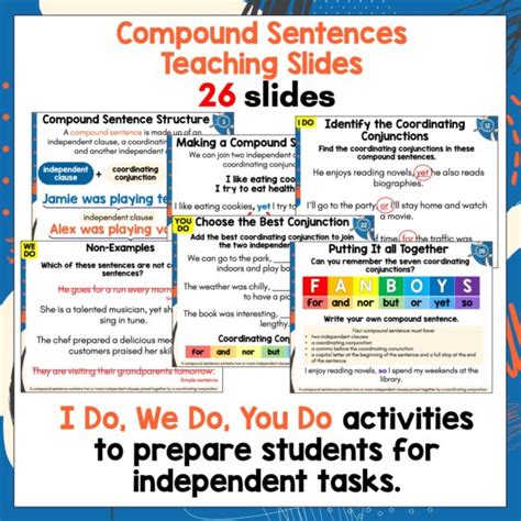 Compound Sentences Print And Digital Teaching Pack Sentence Structure