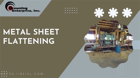 Metal Sheet Flattening The Key Features Of Sheet Metal Smoothing By