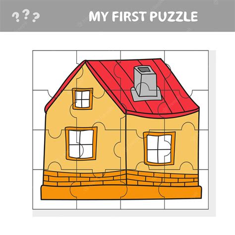 Premium Vector Education Paper Game For Children House My First