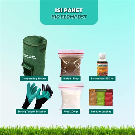 Jual PAKET BIO ECOMPOST COMPOST BAG 80 LITER KOMPOSTER TAS DAUR ULANG