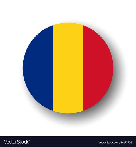 Circle Flag Of Romania Royalty Free Vector Image