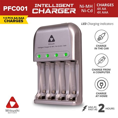 Mitsushi Pfc Bay Fast Battery Charger For Aa Aaa Rechargeable