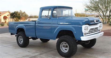 1960 Ford F 100 Factory Blue 4x4 Truck