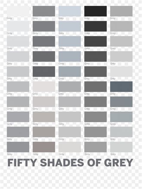 Shades Of Gray Tints And Shades Color Chart Color Scheme Grey Png