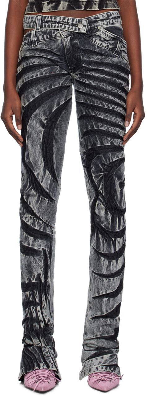 Masha Popova Ssense Exclusive Gray Big Heart Jeans Masha Popova