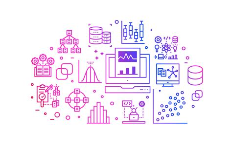 Data Analysis Gradient Line Icons Illustration 545056 Vector Art At Vecteezy