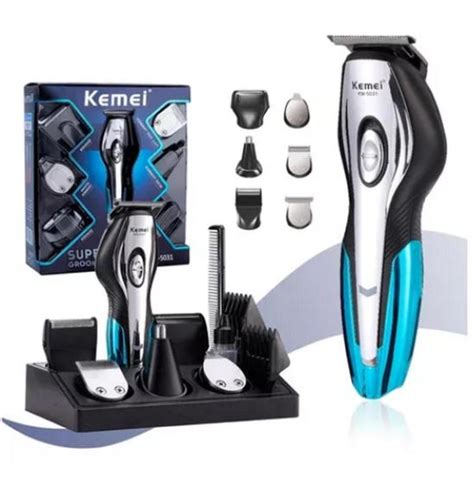 Barbeador Kemei - Barbeador Kemei 6 In 1 Cortador De Cabelo Elétrico Multifuncional ...