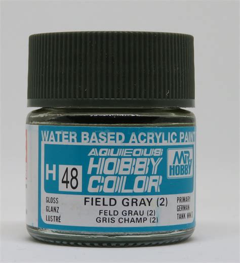 Mr Hobby Gunze Aqueous Water Based Acrylic Paint Field Grey 2 Gloss