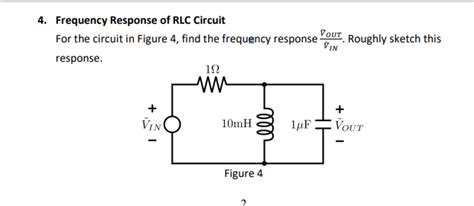 Solved 4. Frequency Response of RLC Circuit For the circuit | Chegg.com