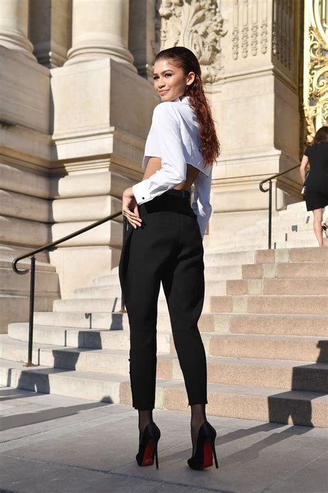 Zendaya Just Wore A Cropped Tuxedo Shirt And How Soon Until Were All Wearing One Fashion