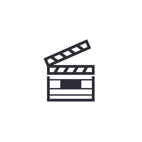 Clapperboard Icon On White 2405745 Vector Art At Vecteezy