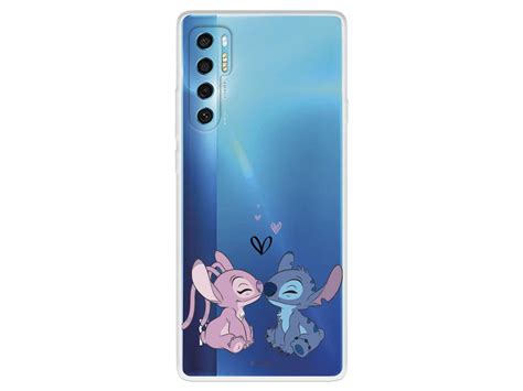 Capa Para Tcl 20 Pro 5g Oficial De Disney Angel And Stitch Beso Lilo