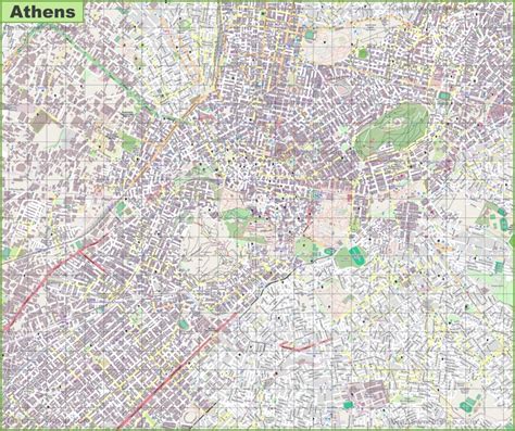 Large detailed map of Athens - Ontheworldmap.com