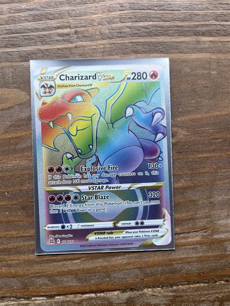 Mavin Pok Mon Charizard V Star Rainbow Rare Brilliant Stars