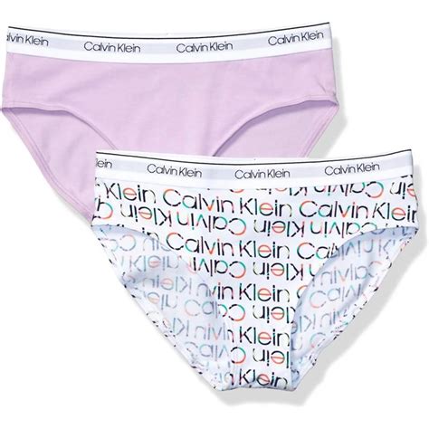 Calvin Klein Girls Modern Cotton Bikini Multipack 2 Pack Ck Logo