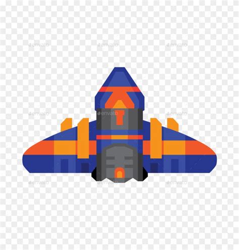 Drawn Spaceship Sprite - 8 Bit Spaceship Png Sprite, Transparent Png - 1000x1000(#406076) - PngFind