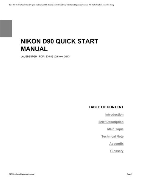 Nikon d90 quick start manual by sukirno96gres - Issuu