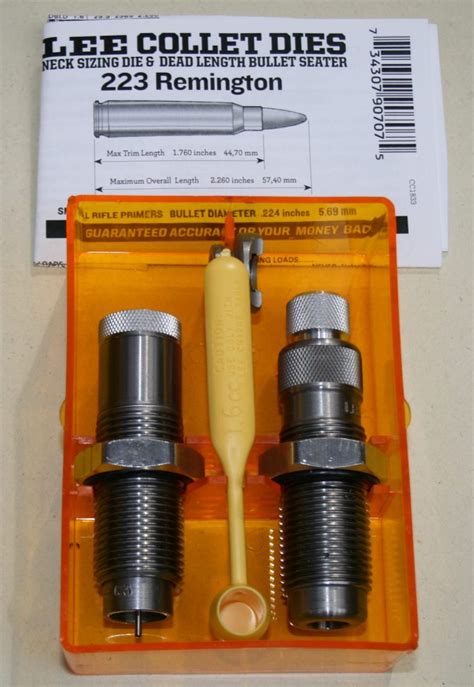 Jeux Doutils Lee Précision Collet Dies Calibre 223rem 90707