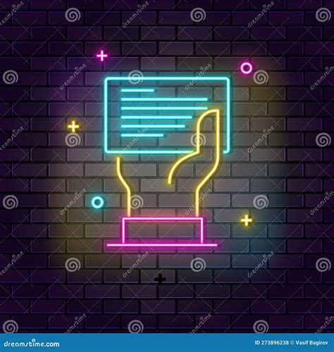 Election, Voting Neon Icon. Education Neon Icon on Dark Brick Wall