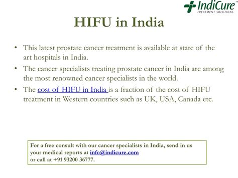 PPT HIFU For Prostate Cancer Treatment PowerPoint Presentation Free