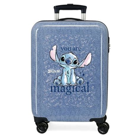 Maleta De Cabina R Gida Stitch You Are Magical Cm Azul Denim Con