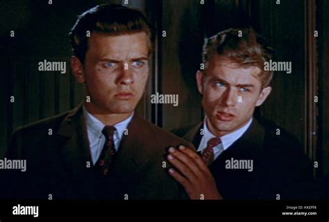 Richard Davalos and James Dean in East of Eden trailer Stock Photo - Alamy