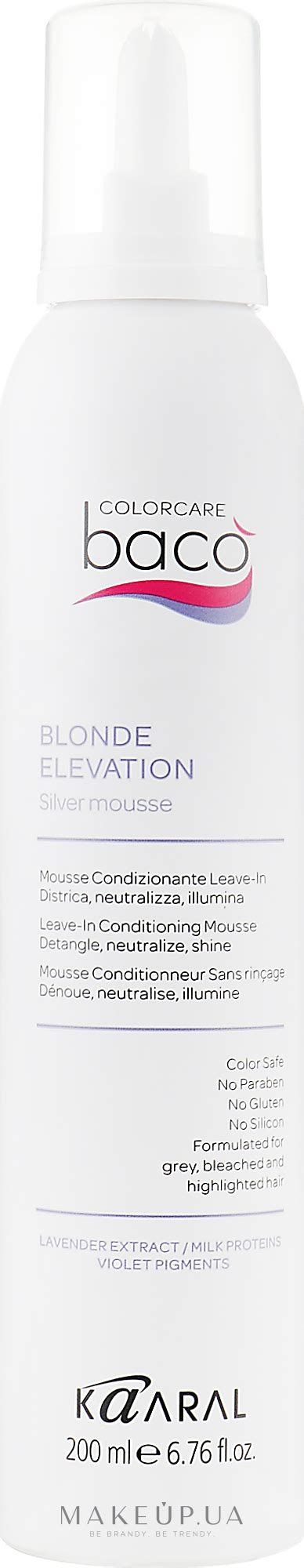 Kaaral Baco Blonde Elevation Silver Mousse Мусс для осветленных волос