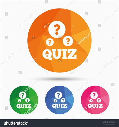 Quiz Question Marks Sign Icon Questions Stock Illustration