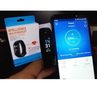 Pulseira Inteligente Smartband M Monitor Card Aco Rel Gio Para Android