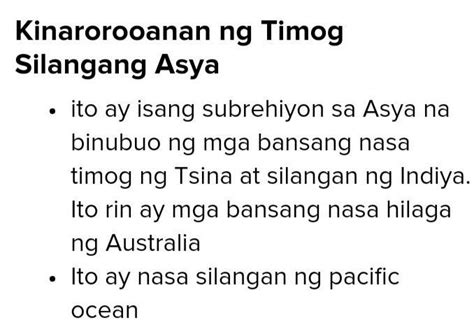 Ano Ang Kinaroroonan Ng Timog Silangang Asya Brainlyph